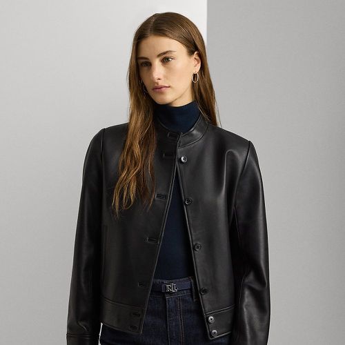 Lambskin Mockneck Jacket - Lauren - Modalova