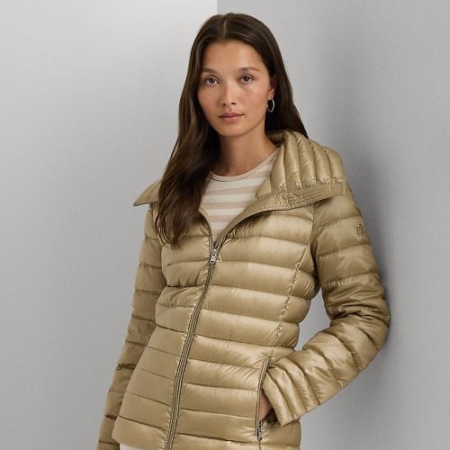 Oversize-Collar Quilted Down Coat - Lauren - Modalova