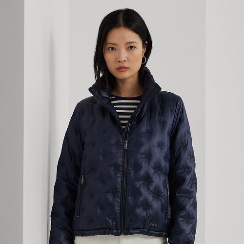 Logo Quilted Funnelneck Down Coat - Lauren - Modalova