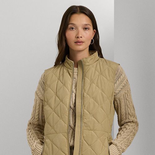 Logo Diamond-Quilted Mockneck Gilet - Lauren - Modalova