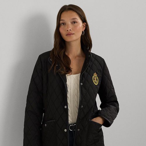 Buckle-Trim Crest-Patch Quilted Jacket - Lauren - Modalova