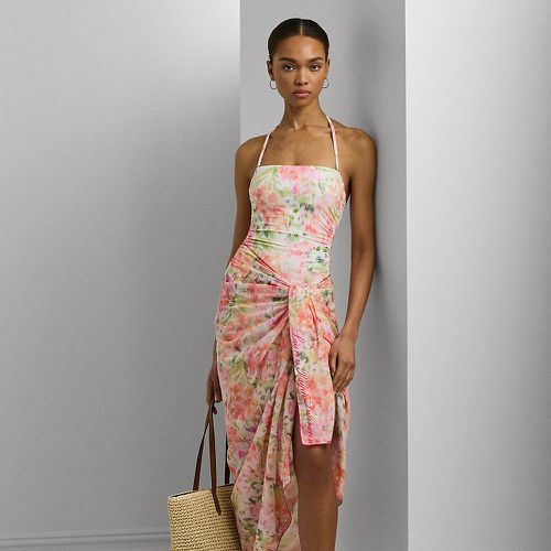 Tropical-Print Cotton Voile Wrap Skirt - Lauren - Modalova