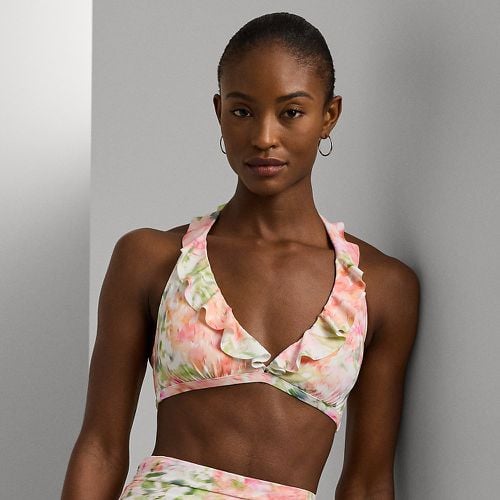 Floral Ruffle-Trim Halter Bikini Top - Lauren - Modalova