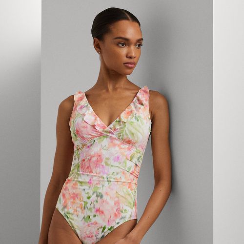 Floral Ruffle-Trim One-Piece - Lauren - Modalova