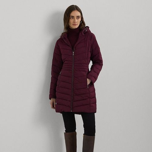 Chevron-Quilted Hooded Jacket - Lauren - Modalova