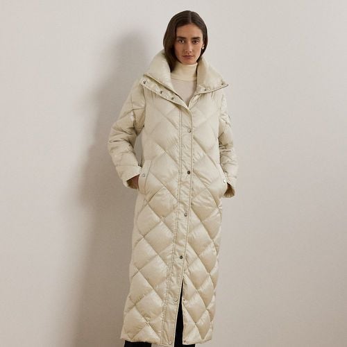 Diamond-Quilted Down Funnelneck Maxicoat - Lauren - Modalova