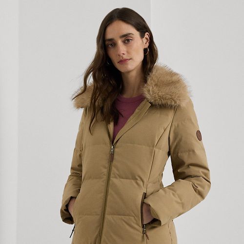 Faux-Fur-Trim Down Coat - Lauren - Modalova