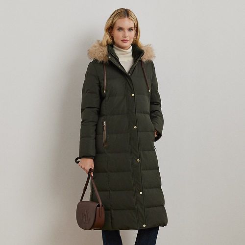 Faux-Fur-Trim Hooded Down Coat - Lauren - Modalova