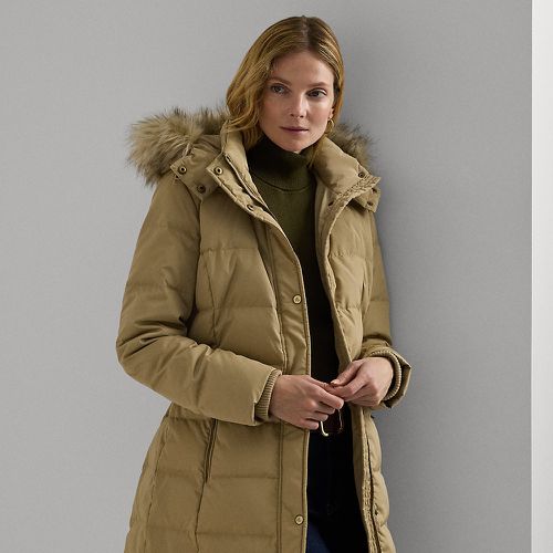 Faux-Fur-Trim Hooded Down Coat - Lauren - Modalova