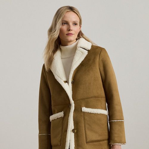 Faux-Shearling & Faux-Suede Coat - Lauren - Modalova