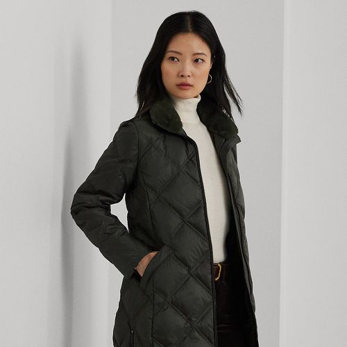 Diamond-Quilted Funnelneck Down Coat - Lauren - Modalova