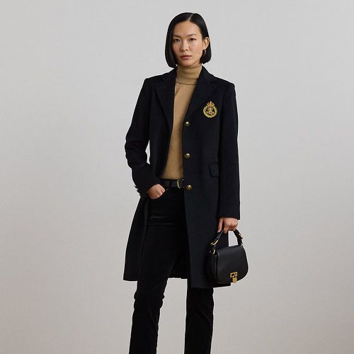 Crest-Patch Wool-Blend Coat - Lauren - Modalova