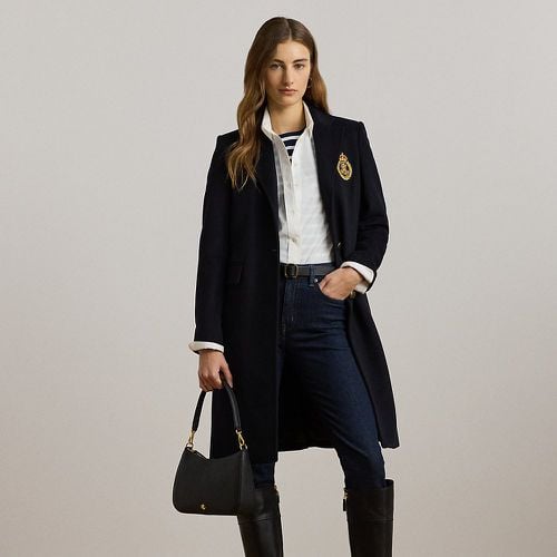 Crest-Patch Wool-Blend Coat - Lauren - Modalova