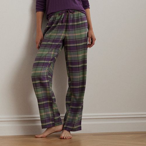 Plaid Cotton-Blend Henley Pyjama Set - Lauren - Modalova