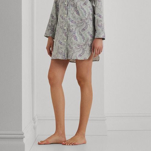 Paisley Cotton-Blend Sateen Sleep Shirt - Lauren - Modalova