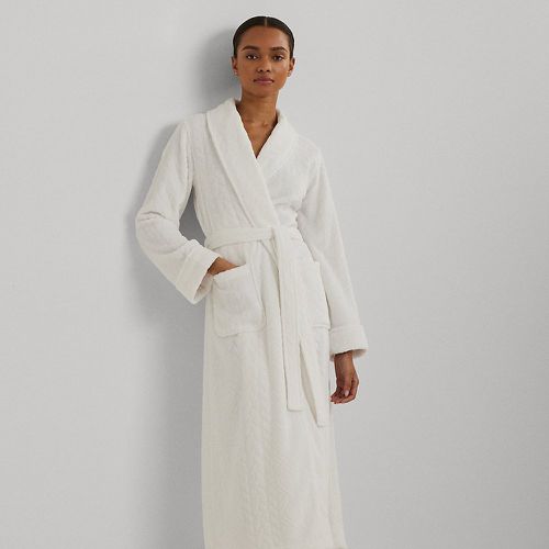 Aran-Clipped Long Shawl-Collar Robe - Lauren - Modalova