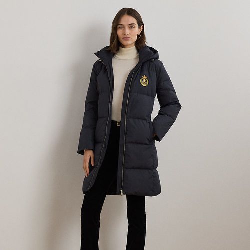 Crest-Patch Hooded Down Coat - Lauren - Modalova