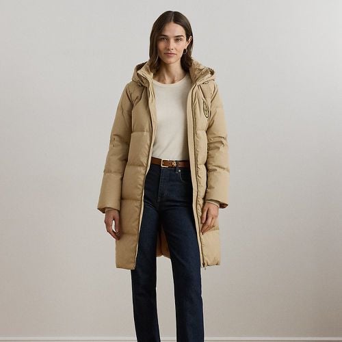 Crest-Patch Hooded Down Coat - Lauren - Modalova