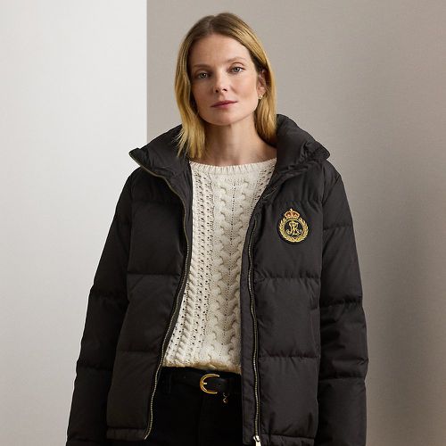 Crest-Patch Funnelneck Down Coat - Lauren - Modalova