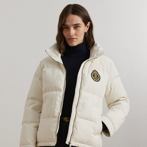 Crest-Patch Funnelneck Down Coat - Lauren - Modalova