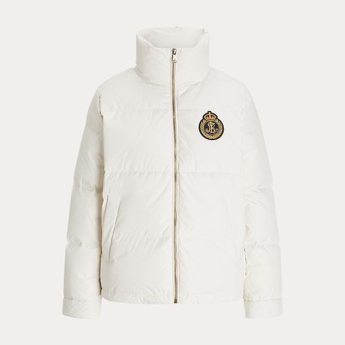 Crest-Patch Funnelneck Down Coat - Lauren - Modalova