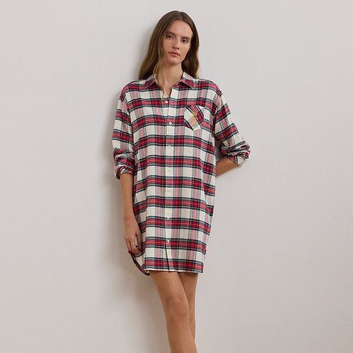 Plaid Herringbone Twill Sleep Shirt - Lauren - Modalova