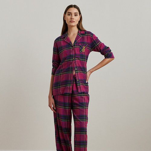 Plaid Herringbone Twill Sleep Set - Lauren - Modalova