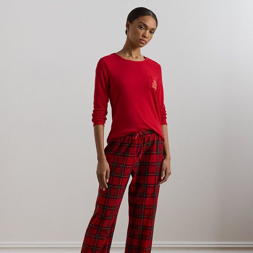 Plaid Knit & Fleece Pyjama Set - Lauren - Modalova