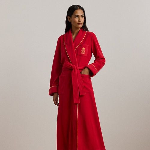 Fleece Long Shawl-Collar Robe - Lauren - Modalova