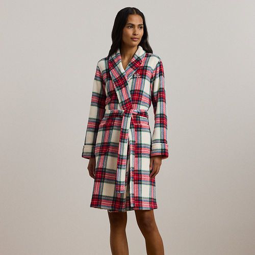 Plaid Shawl-Collar Robe - Lauren - Modalova