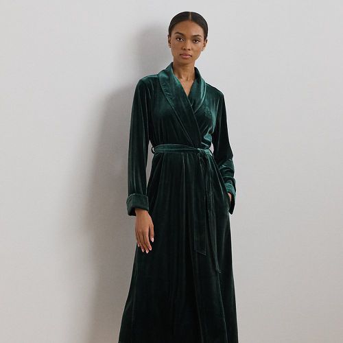 Velvet Long Shawl-Collar Robe - Lauren - Modalova