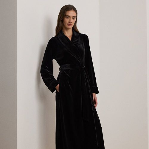 Velvet Long Shawl-Collar Robe - Lauren - Modalova