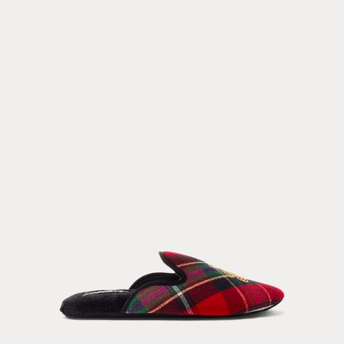 Plaid Logo Brushed Twill Slippers - Lauren - Modalova