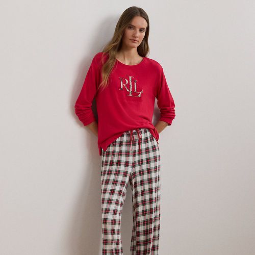 Plaid Jersey Pyjama Set - Lauren - Modalova