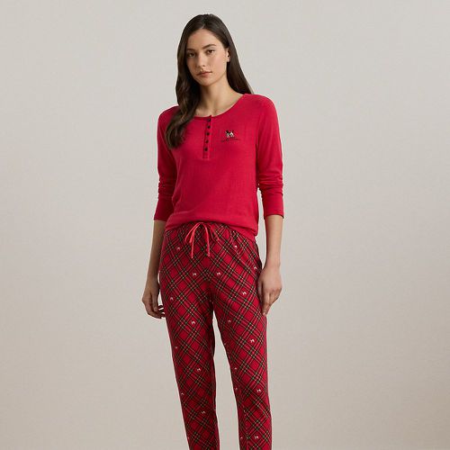 Terrier Plaid Jersey Jogger Pyjama Set - Lauren - Modalova