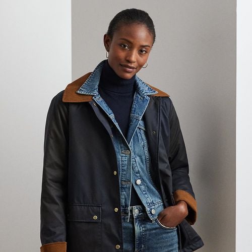 Corduroy-Trim Barn Jacket - Lauren - Modalova