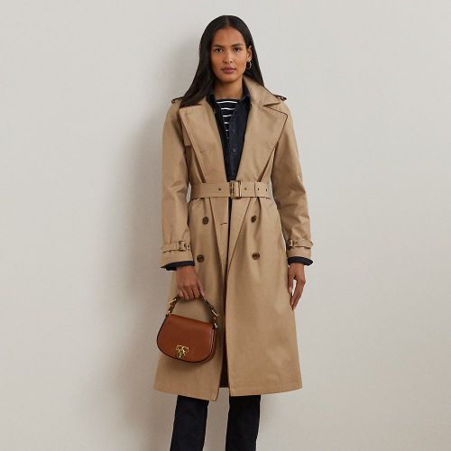 Double-Breasted Cotton-Blend Trench Coat - Lauren - Modalova