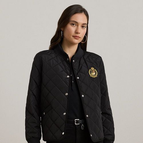 Crest-Patch Quilted Bomber Jacket - Lauren - Modalova