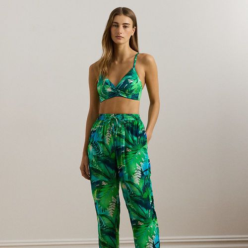 Palm-Frond-Print Wide-Leg Trous Cover-Up - Lauren - Modalova