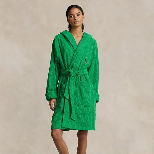 Cable Cotton Terry Hooded Robe - Polo Ralph Lauren - Modalova