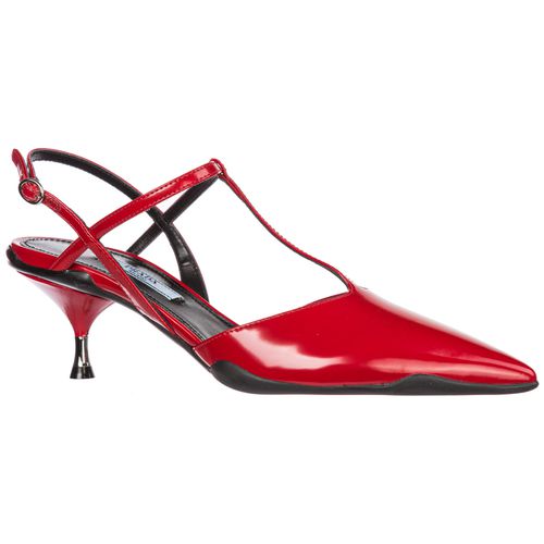 Women's leather heel sandals - Prada - Modalova