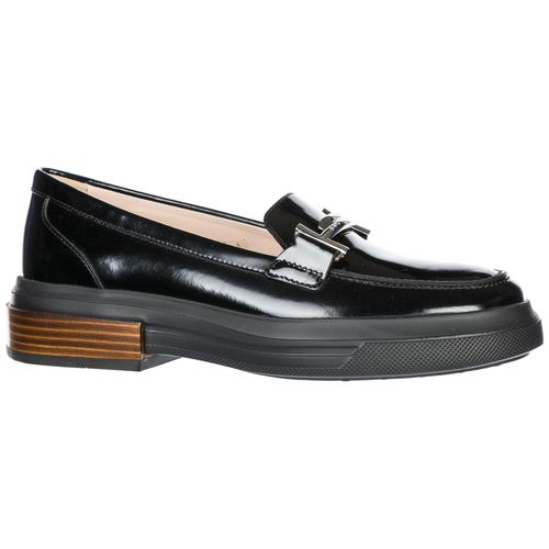 Women's leather loafers moccasins double t - Tod's - Modalova
