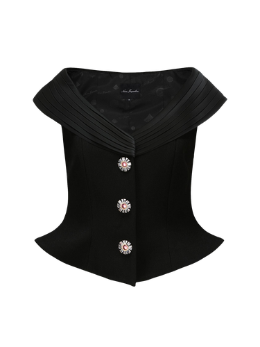 Belle Satin Top (Black) - Nana Jacqueline - Modalova