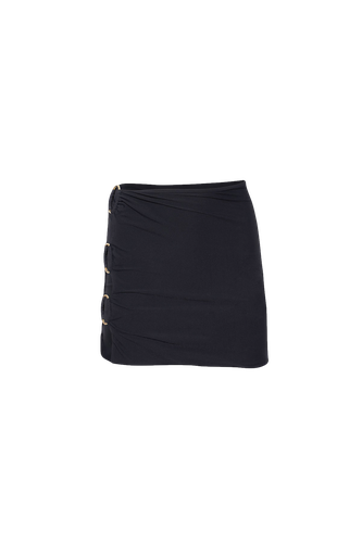 Rings Mini Skirt in Black - Sara Cristina - Modalova