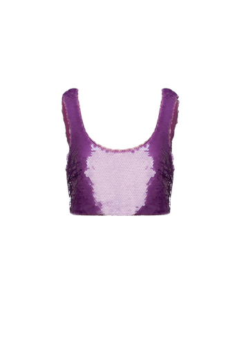 Sequin Crop Top - Janashia - Modalova