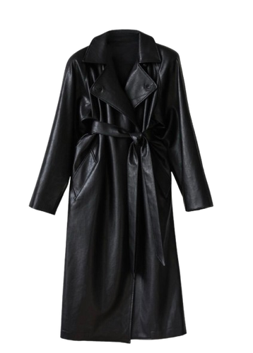 Vegan leather maxi trench coat - AFTERHOURS - Modalova