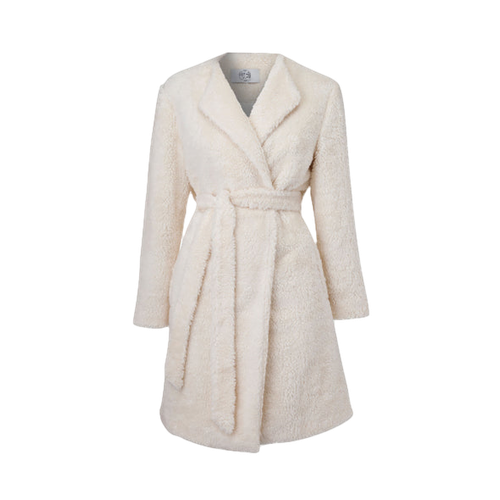 Verbena Cotton Shearling Robe Jacket In Ivory - Marei 1998 - Modalova