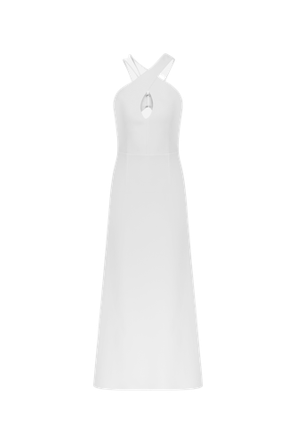 Hollow - Midi Dress With Front Tear Shaped Opening - ILA - Modalova