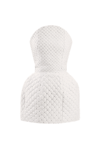 White crystal quilted mini dress - Compte Spain - Modalova