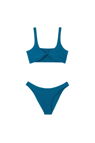 Concha Bikini with Caribe Bottom in Turquoise - Top - Sara Cristina - Modalova